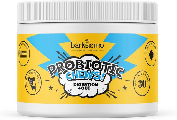 Bark Bistro Company Probiotic Chews! Soft Chews Digestive Supplement for Dogs, 30 count slide 1 of 6