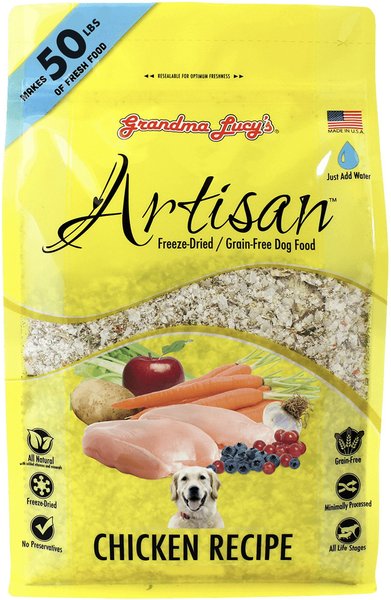 Grandma Lucy's Artisan Chicken Grain-Free Freeze-Dried Dog Food, 10-lb bag slide 1 of 10