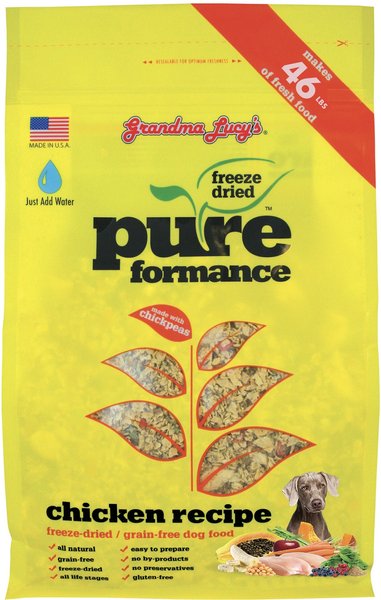Grandma Lucy's Pureformance Chicken Grain-Free Freeze-Dried Dog Food, 10-lb bag slide 1 of 10
