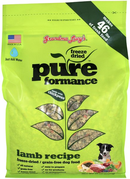 Grandma Lucy's Pureformance Lamb Grain-Free Freeze-Dried Dog Food, 10-lb bag slide 1 of 5