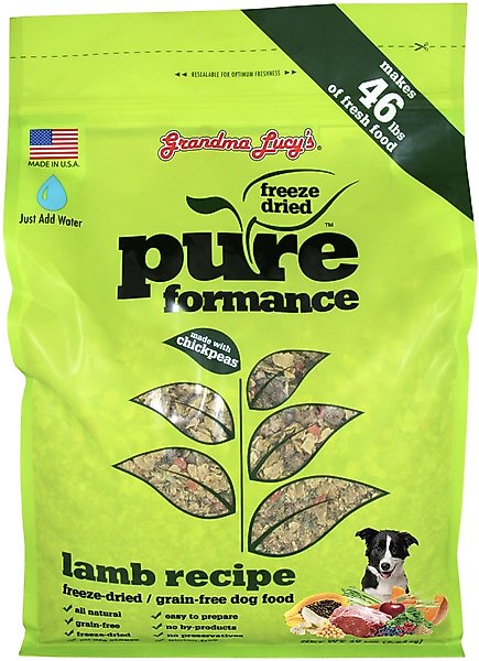 Grandma Lucy's Pureformance Lamb Grain-Free Freeze-Dried Dog Food, 10-lb bag slide 1 of 10