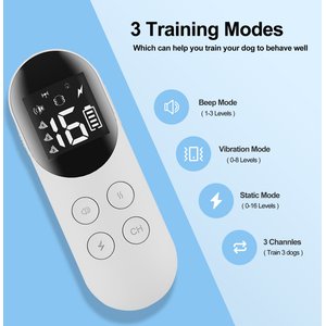 Petdiary T200 Waterproof Remote Dog Training Collar, White