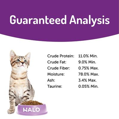 Show full view: Halo Chicken Recipe Grain-Free Indoor Cat Canned Cat Food, 5.5-oz, case of 12 slide 6 of 10