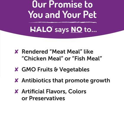 Show full view: Halo Chicken Recipe Grain-Free Indoor Cat Canned Cat Food, 5.5-oz, case of 12 slide 8 of 10