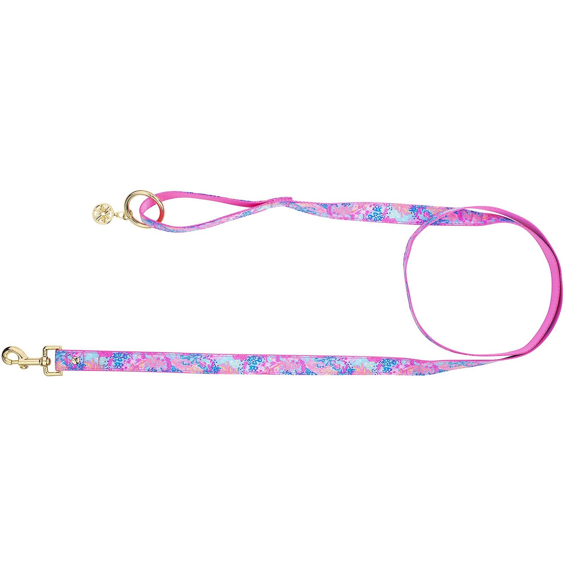 LILLY PULITZER Splendor In The Sand Dog Leash, Light Blue, 6ft, Medium