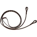 Huntley Equestrian Sedgwick Fancy Stitched Square Raised Laced Horse Reins, Brown, Full