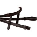 Huntley Equestrian Fancy Stitched Rubber Horse Reins Brown, Full