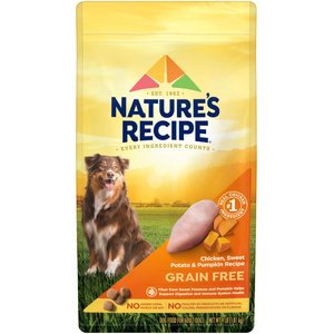 Nature's Recipe Grain-Free Chicken, Sweet Potato & Pumpkin Recipe Dry Dog Food, 4-lb bag