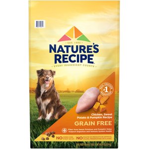 Nature's Recipe Grain-Free Chicken, Sweet Potato & Pumpkin Recipe Dry Dog Food, 24-lb bag