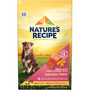 Nature's Recipe Grain-Free Salmon, Sweet Potato & Pumpkin Recipe Dry Dog Food, 24-lb bag