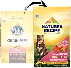 Nature's Recipe Grain-Free Salmon, Sweet Potato & Pumpkin Recipe Dry Dog Food, 24-lb bag slide 2 of 9