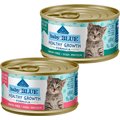 Blue Buffalo Baby BLUE Healthy Growth Formula Grain-Free High Protein, Natural Kitten Pate Wet Cat Food, Chicken Recipe + Pate Wet Food, Salmon Recipe