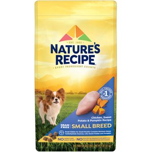 Nature's Recipe Small Breed Grain-Free Chicken, Sweet Potato & Pumpkin Recipe Dry Dog Food, 4-lb bag