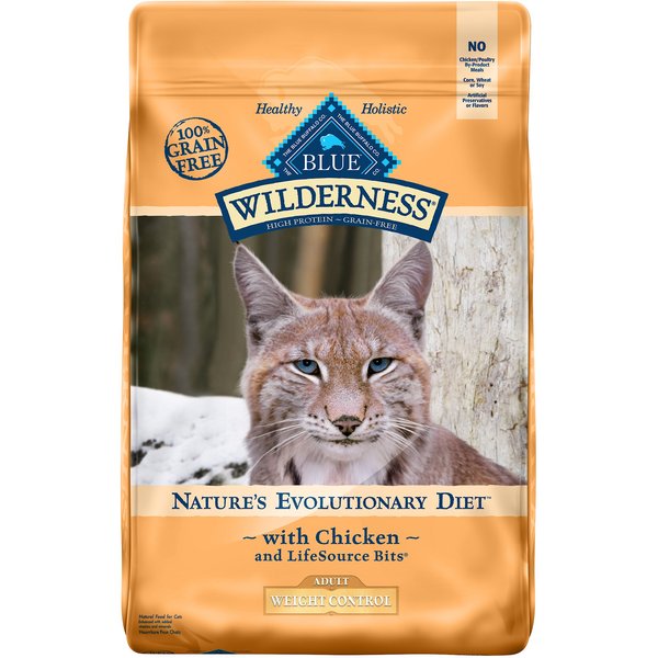 BLUE BUFFALO Wilderness Chicken Recipe Grain-Free Dry Cat Food, 9.5-lb ...