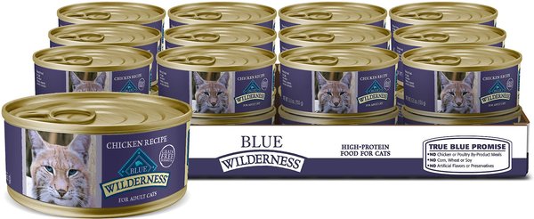 BLUE BUFFALO Wilderness Chicken Grain Free Canned Cat Food 5.5 oz