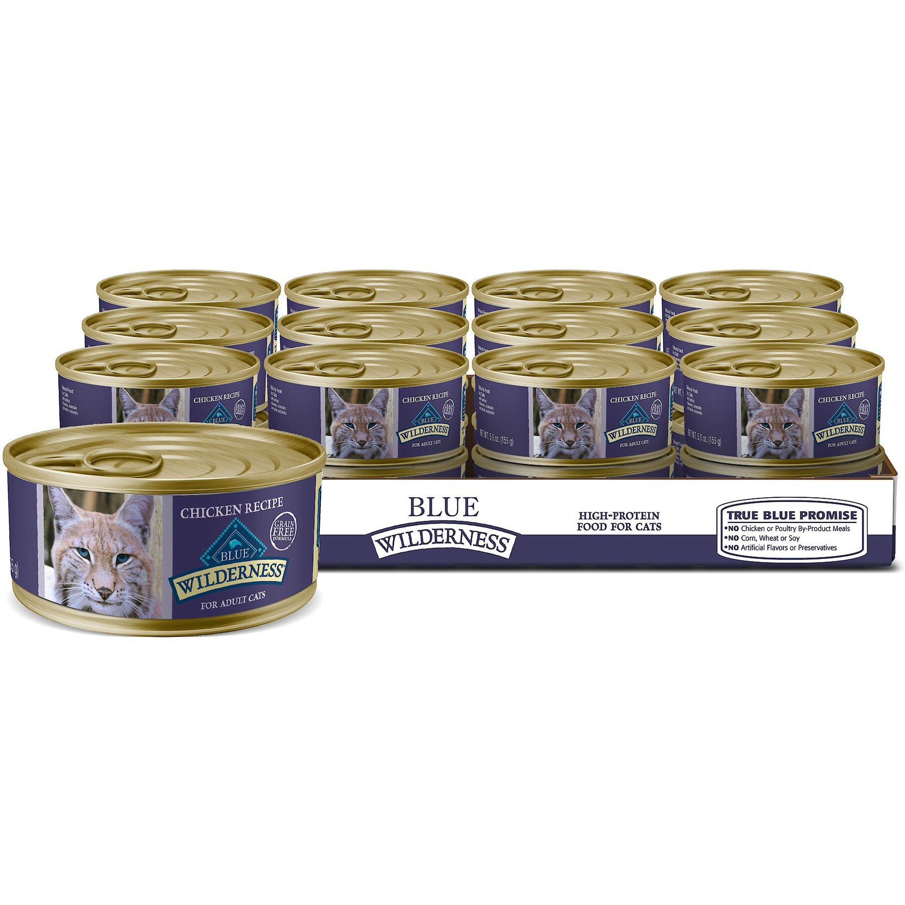 BLUE BUFFALO Wilderness Chicken Grain Free Canned Cat Food