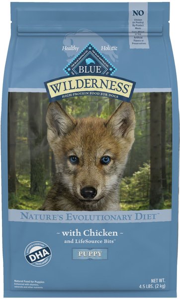 Blue Buffalo Wilderness Puppy Chicken Recipe Grain-Free Dry Dog Food, 4.5-lb bag slide 1 of 10