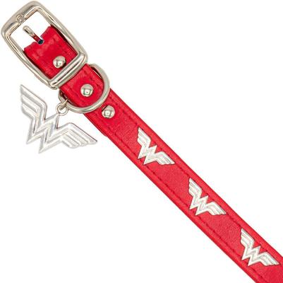 Show full view: Buckle-Down DC Comics, Wonder Woman with WW Icon Charms Dog Collar, Large: 14 to 19-in neck slide 4 of 7