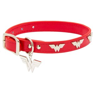 Buckle-Down DC Comics, Wonder Woman with WW Icon Charms Dog Collar, X-Small: 6 to 9-in neck