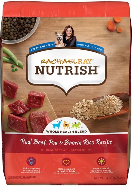 Rachael Ray Nutrish Real Beef, Pea, & Brown Rice Recipe Dry Dog Food, 14-lb bag slide 1 of 10