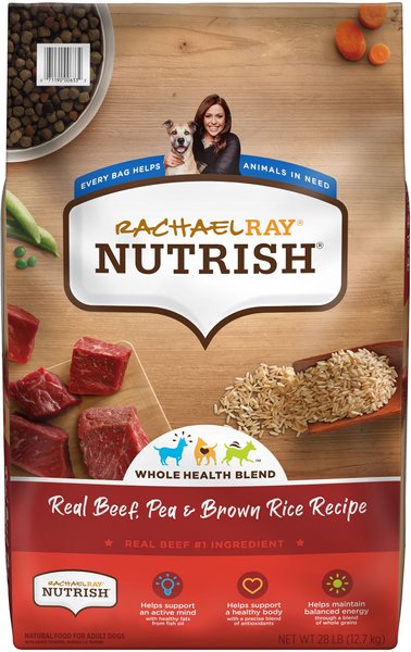 Rachael Ray Nutrish Real Beef, Pea, & Brown Rice Recipe Dry Dog Food, 28-lb bag slide 1 of 10