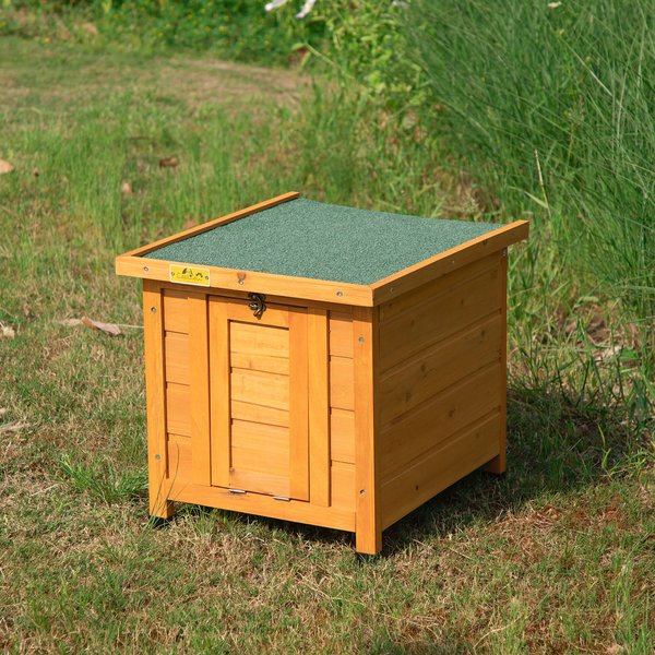 Coziwow by Jaxpety Portable Outdoor Wooden Rabbit Hutch with Openable Roof, Yellow slide 1 of 10