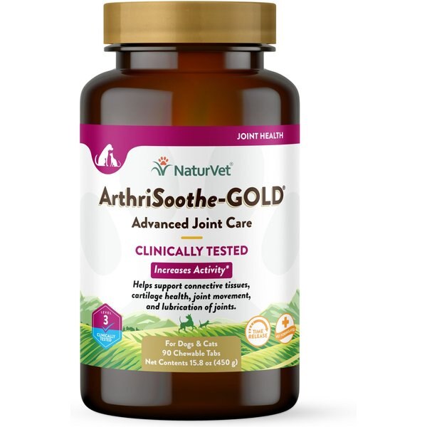 NATURVET Advanced Care ArthriSootheGOLD Liquid Joint Supplement for Cats & Dogs, 16oz bottle