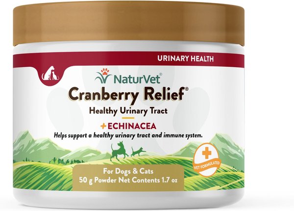 NaturVet Cranberry Relief Plus Echinacea Powder Urinary Supplement for Cats & Dogs, 90 count slide 1 of 6