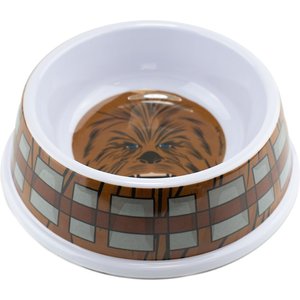 Buckle-Down Star Wars Chewbacca Face & Bandolier Bounding Dog Bowls, Brown, 16-oz