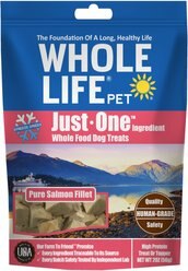 Whole Life Just One Ingredient Pure Salmon Fillet Freeze-Dried Dog Treats, 2-oz bag