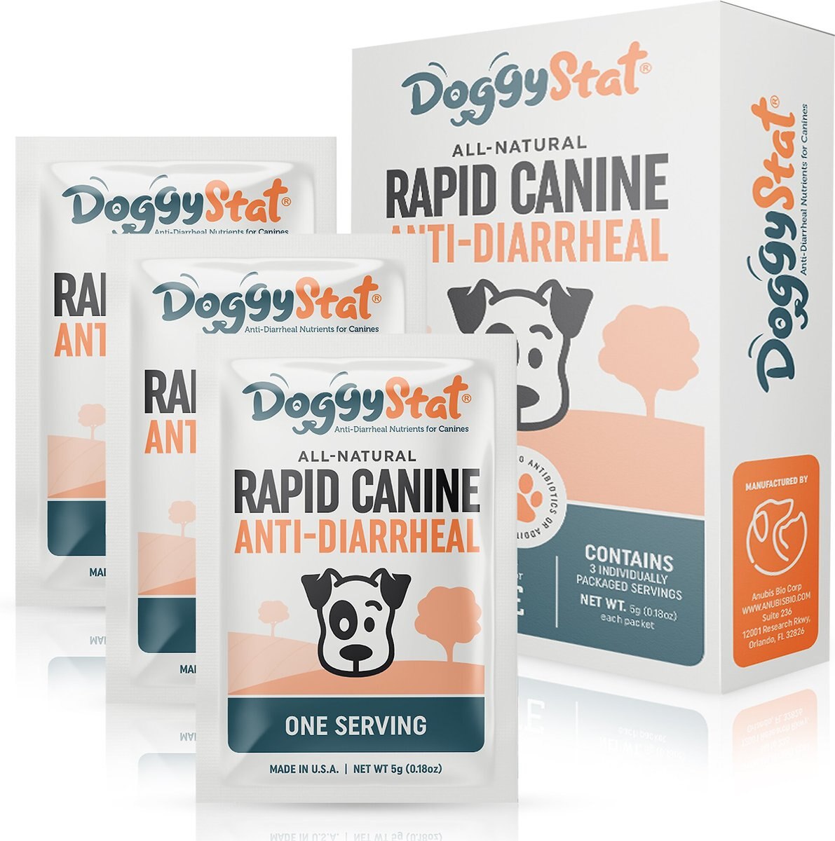 DOGGYSTAT AllNatural Rapid Canine AntiDiarrheal Medication for