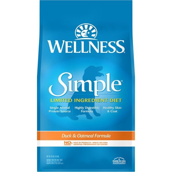 WELLNESS Simple Limited Ingredient Diet Lamb & Oatmeal Formula Dry Dog Food, 26lb bag