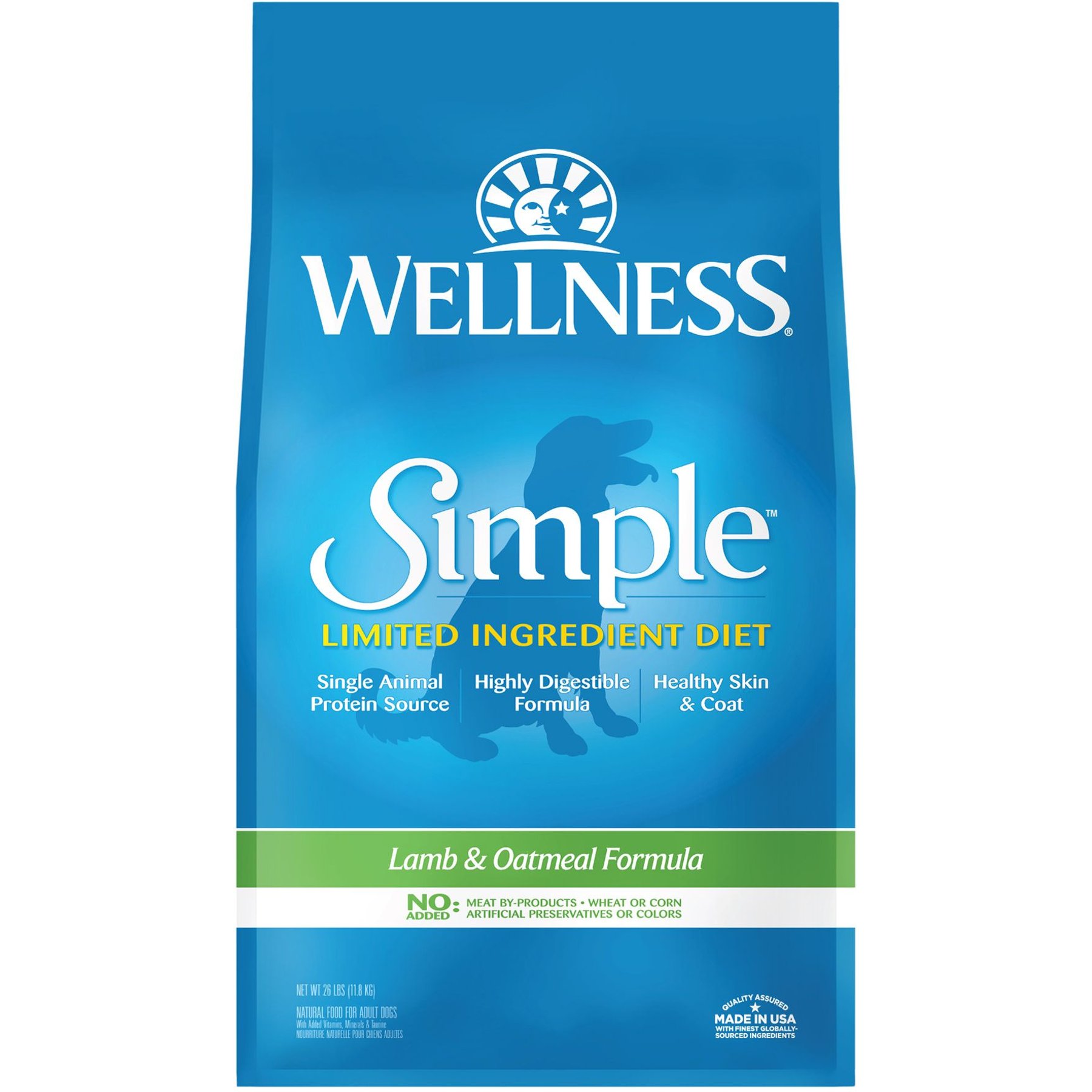 WELLNESS Simple Limited Ingredient Diet Lamb Oatmeal Formula Dry