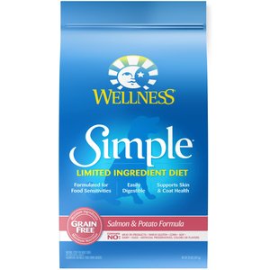 Wellness Simple Limited Ingredient Diet Grain-Free Salmon & Potato Formula Natural Dry Dog Food, 24-lb bag