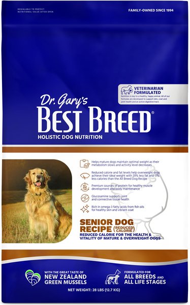 Dr. Gary's Best Breed Holistic Senior Reduced Calorie Dry Dog Food, 28-lb bag slide 1 of 4