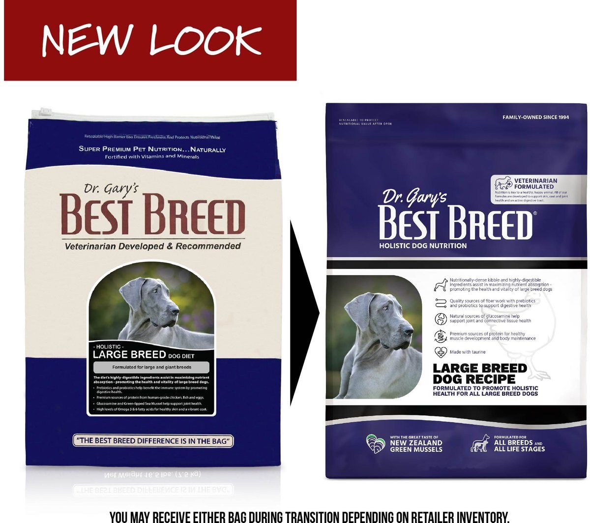 DR. GARY'S BEST BREED Holistic Large Breed Dry Dog Food, 28lb bag