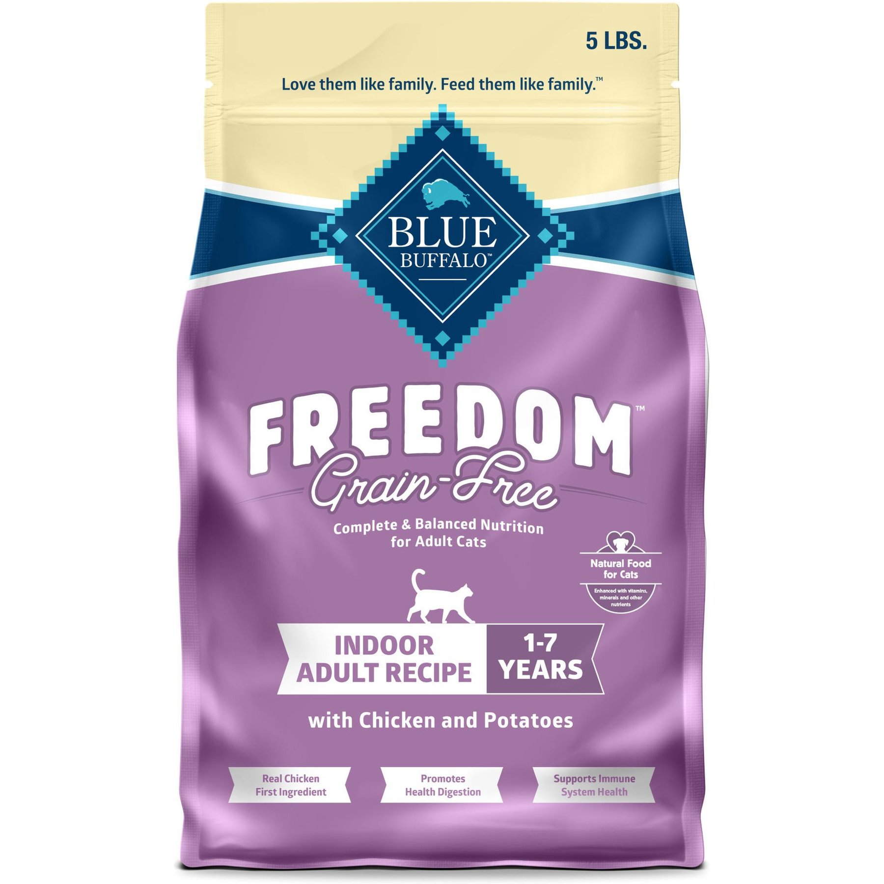 BLUE BUFFALO Freedom Indoor Adult Chicken Recipe Grain Free Dry Cat Food 5 lb bag Chewy