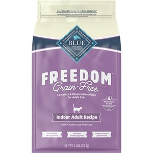 Blue Buffalo Freedom Indoor Adult Chicken Recipe Grain-Free Dry Cat Food, 5-lb bag