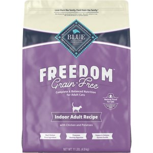 Blue Buffalo Freedom Indoor Adult Chicken Recipe Grain-Free Dry Cat Food, 11-lb bag