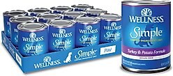 Wellness Simple Limited Ingredient Diet Grain-Free Turkey & Potato Formula Canned Dog Food, 12.5-oz, case of 12