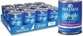 Wellness Simple Limited Ingredient Diet Grain-Free Turkey & Potato Formula Canned Dog Food, 12.5-oz, cas...