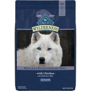 Blue Buffalo Wilderness Senior Chicken Recipe Grain-Free Dry Dog Food, 11-lb bag