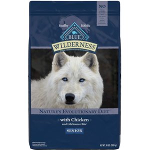 Blue Buffalo Wilderness Senior Chicken Recipe Grain-Free Dry Dog Food, 24-lb bag