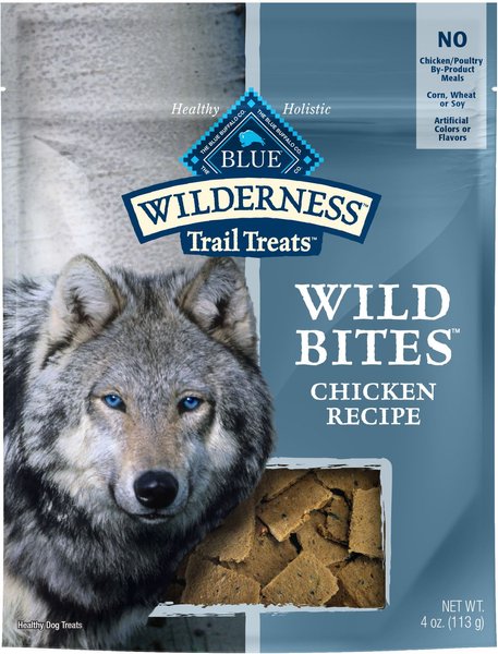 Blue Buffalo Wilderness Trail Treats Chicken Wild Bites Grain-Free Dog Treats, 4-oz bag slide 1 of 7