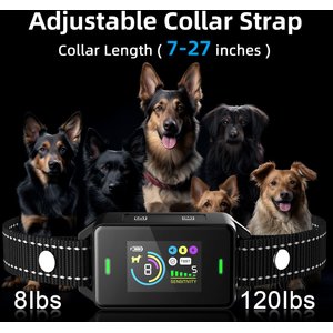 Bousnic Smart Bark Collar Waterproof Automatic Bark Control Dog Training Collar, Black