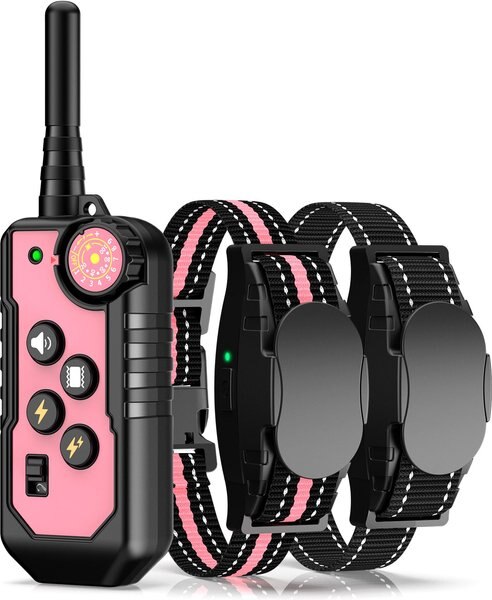 BOUSNIC Remote Vibration Medium & large Dog Training eCollar, Pink, 2