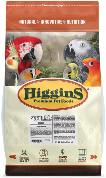 Higgins Sunburst Gourmet Blend Parrot Bird Food, 25-lb bag slide 1 of 2