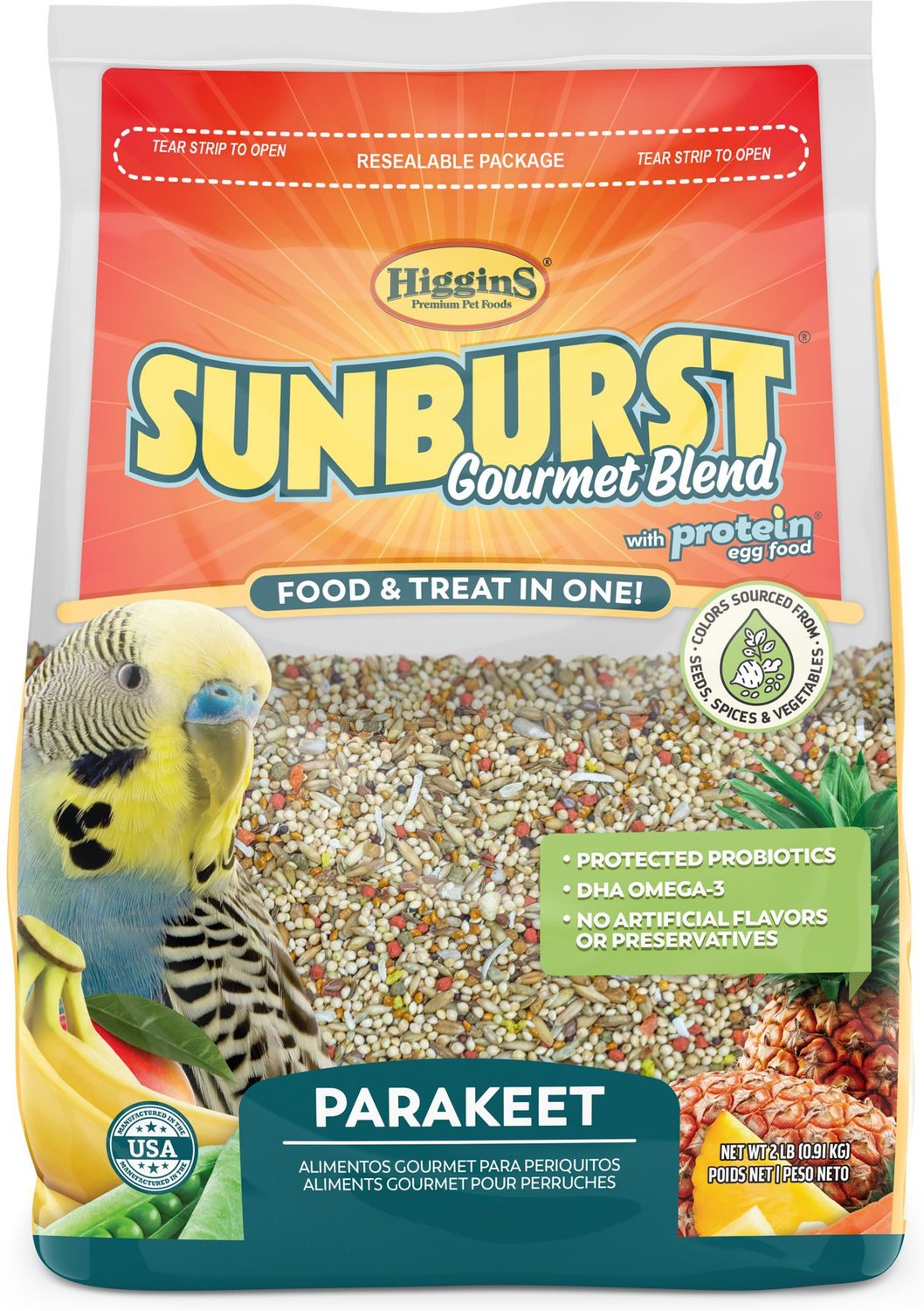 higgins parakeet food