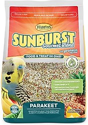 Higgins Sunburst Gourmet Blend Birdseed & Grains Parakeet & Budgie Bird Food, 2-lb bag