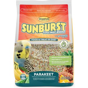 Higgins Sunburst Gourmet Blend Birdseed & Grains Parakeet & Budgie Bird Food, 2-lb bag